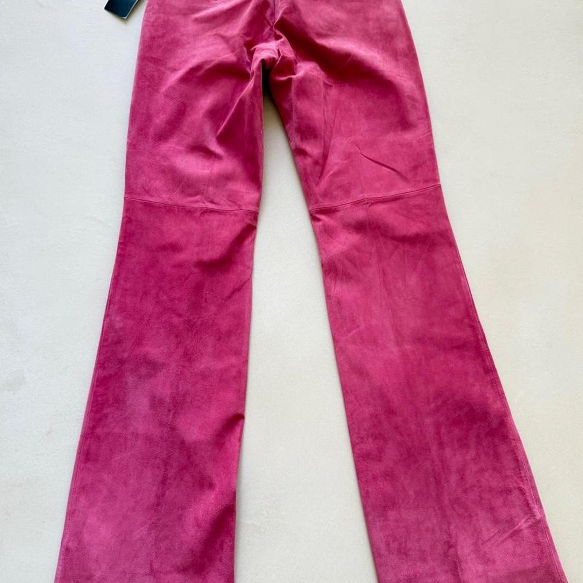 Moda International Pink Genuine Suede Flare Pants, New with Tags - photo 2