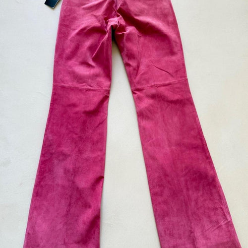 Moda International Pink Genuine Suede Flare Pants, New with Tags - photo 2