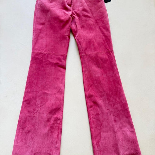 Moda International Pink Genuine Suede Flare Pants, New with Tags - photo 1