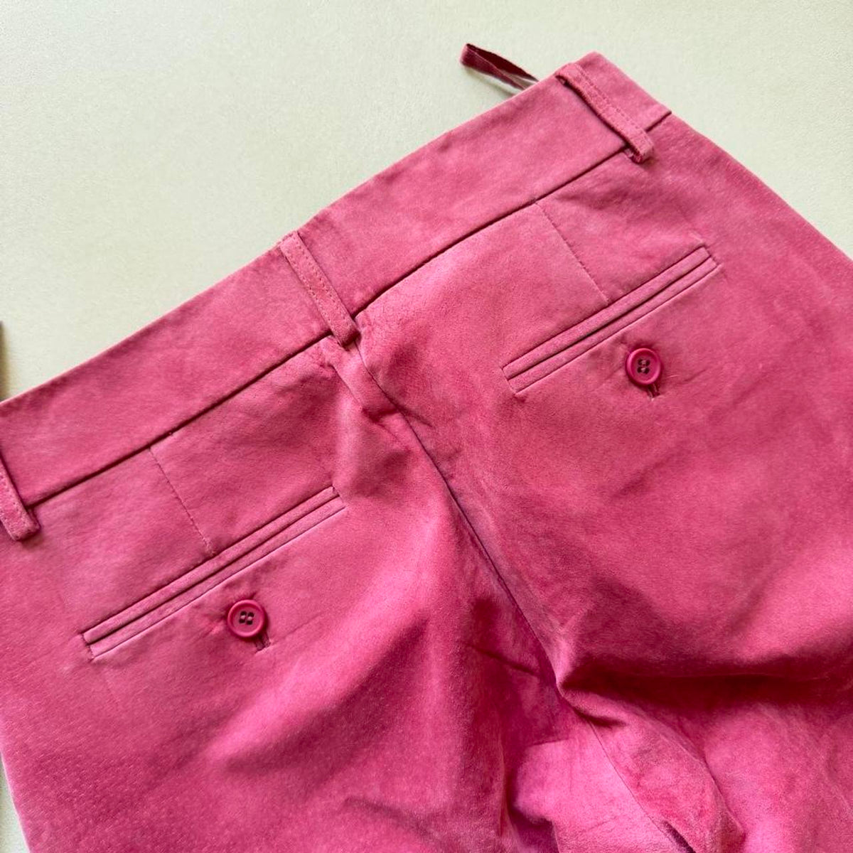 Moda International Pink Genuine Suede Flare Pants, New with Tags - photo 4