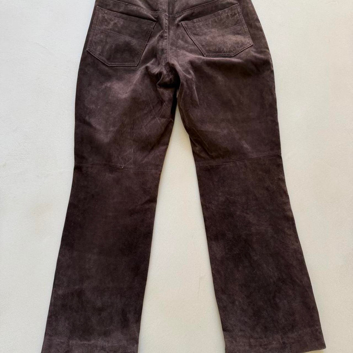 Vintage Express Chocolate Brown Genuine Suede Pants - photo 2