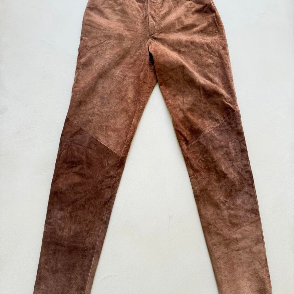 Vintage Ann Taylor Brown Genuine Suede Leather Pants - photo 1