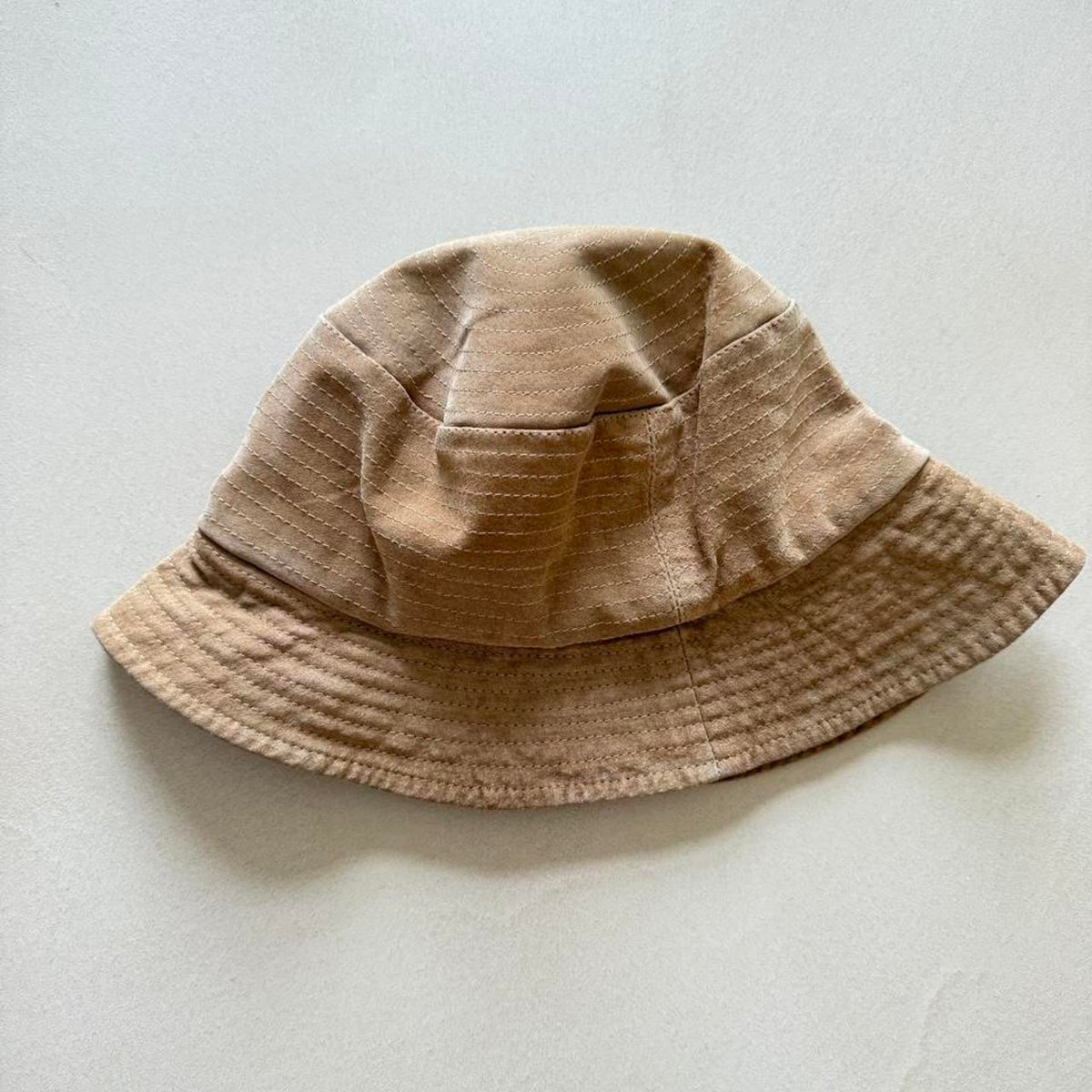 Vintage Liz Claiborne Tan Leather Bucket Hat, One Size - photo 5